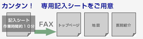 カンタン！専用記入シートをご用意