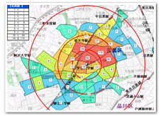 国勢調査データを地図上に表示することで有望なターゲットエリアを選定できます。イメージ